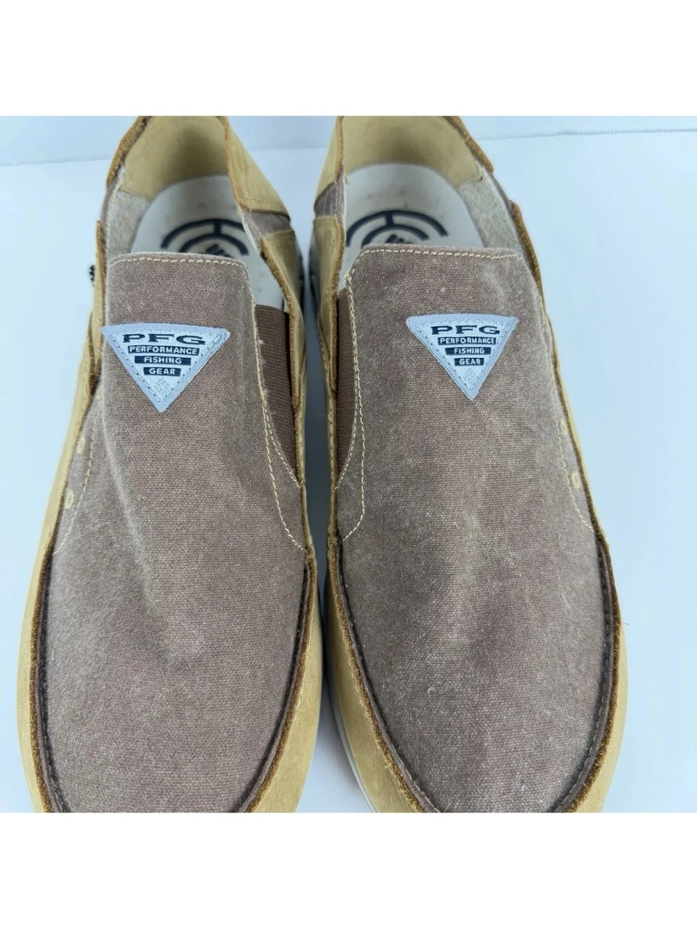 Columbia Men’s Super Bahama Vent PFG Boat Shoes Elk/Curry Brown Size 13